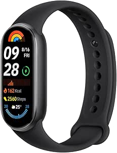 Xiaomi Smart Band 9 スマートウォッチ 21日間連続使用 24時間健康管理 睡眠モニタリングアップグレード 150種類スポーツモード 環境光センサー搭載 スマートバンド 着信通知・LINEアプリ通知 iPhone&Android対応 ミッドナイトブラック